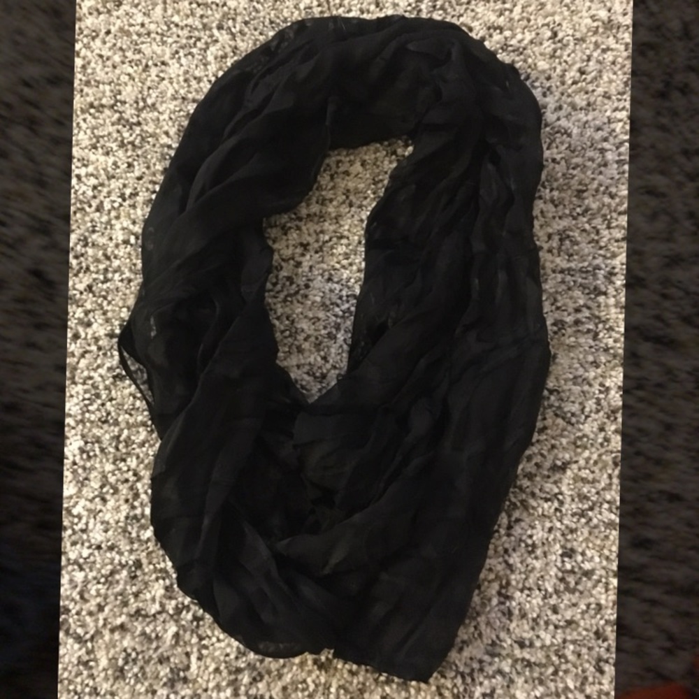 Beautiful Black silk and rayon scarf